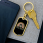 Dog Mom Rainbow Keychain Stainless Steel or 18k Gold Dog Tag Keyring-Express Your Love Gifts
