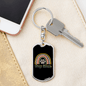 Dog Mom Rainbow Keychain Stainless Steel or 18k Gold Dog Tag Keyring-Express Your Love Gifts