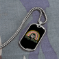 Dog Mom Rainbow Necklace Stainless Steel or 18k Gold Dog Tag 24" Chain-Express Your Love Gifts