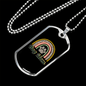Dog Mom Rainbow Necklace Stainless Steel or 18k Gold Dog Tag 24" Chain-Express Your Love Gifts