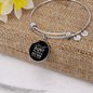 Dog Mom TranspArent Green Bracelet Stainless Steel or 18k Gold Circle Bangle-Express Your Love Gifts