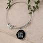 Dog Mom TranspArent Green Bracelet Stainless Steel or 18k Gold Circle Bangle-Express Your Love Gifts