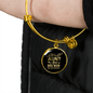 Dog Mom TranspArent Green Bracelet Stainless Steel or 18k Gold Circle Bangle-Express Your Love Gifts