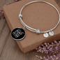Dog Mom TranspArent Green Bracelet Stainless Steel or 18k Gold Circle Bangle-Express Your Love Gifts