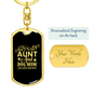 Dog Mom TranspArent Green Keychain Stainless Steel or 18k Gold Dog Tag Keyring-Express Your Love Gifts