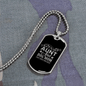 Dog Mom TranspArent Green Necklace Stainless Steel or 18k Gold Dog Tag 24" Chain-Express Your Love Gifts
