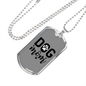 Dog Mom TranspArent Necklace Stainless Steel or 18k Gold Dog Tag 24" Chain-Express Your Love Gifts