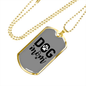 Dog Mom TranspArent Necklace Stainless Steel or 18k Gold Dog Tag 24" Chain-Express Your Love Gifts