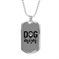 Dog Mom TranspArent Necklace Stainless Steel or 18k Gold Dog Tag 24" Chain-Express Your Love Gifts