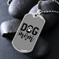 Dog Mom TranspArent Necklace Stainless Steel or 18k Gold Dog Tag 24" Chain-Express Your Love Gifts