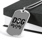 Dog Mom TranspArent Necklace Stainless Steel or 18k Gold Dog Tag 24" Chain-Express Your Love Gifts