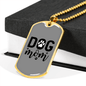 Dog Mom TranspArent Necklace Stainless Steel or 18k Gold Dog Tag 24" Chain-Express Your Love Gifts
