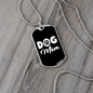 Dog Mom White Necklace Stainless Steel or 18k Gold Dog Tag 24" Chain-Express Your Love Gifts