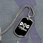 Dog Mom White Necklace Stainless Steel or 18k Gold Dog Tag 24" Chain-Express Your Love Gifts
