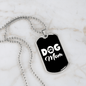 Dog Mom White Necklace Stainless Steel or 18k Gold Dog Tag 24" Chain-Express Your Love Gifts