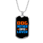 Dog Mother Coffee Lover Necklace Stainless Steel or 18k Gold Dog Tag 24" Chain-Express Your Love Gifts