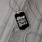 Dog Mother Coffee Lover Plain White Necklace Stainless Steel or 18k Gold Dog Tag 24" Chain-Express Your Love Gifts