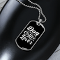 Dog Mother Coffee Lover Plain White Necklace Stainless Steel or 18k Gold Dog Tag 24" Chain-Express Your Love Gifts