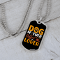 Dog Mother Coffee Lover Yellow Necklace Stainless Steel or 18k Gold Dog Tag 24" Chain-Express Your Love Gifts
