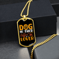 Dog Mother Coffee Lover Yellow Necklace Stainless Steel or 18k Gold Dog Tag 24" Chain-Express Your Love Gifts