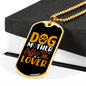 Dog Mother Coffee Lover Yellow Necklace Stainless Steel or 18k Gold Dog Tag 24" Chain-Express Your Love Gifts