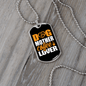 Dog Mother Coffee Lover Yellow White Necklace Stainless Steel or 18k Gold Dog Tag 24" Chain-Express Your Love Gifts