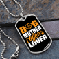 Dog Mother Coffee Lover Yellow White Necklace Stainless Steel or 18k Gold Dog Tag 24" Chain-Express Your Love Gifts