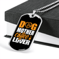 Dog Mother Coffee Lover Yellow White Necklace Stainless Steel or 18k Gold Dog Tag 24" Chain-Express Your Love Gifts