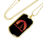 Dog Mother Red Necklace Stainless Steel or 18k Gold Dog Tag 24" Chain-Express Your Love Gifts