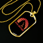 Dog Mother Red Necklace Stainless Steel or 18k Gold Dog Tag 24" Chain-Express Your Love Gifts