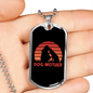 Dog Mother Red Necklace Stainless Steel or 18k Gold Dog Tag 24" Chain-Express Your Love Gifts