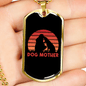 Dog Mother Red Necklace Stainless Steel or 18k Gold Dog Tag 24" Chain-Express Your Love Gifts