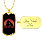 Dog Mother Red Necklace Stainless Steel or 18k Gold Dog Tag 24" Chain-Express Your Love Gifts