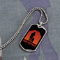 Dog Mother Running Necklace Stainless Steel or 18k Gold Dog Tag 24" Chain-Express Your Love Gifts