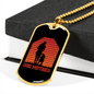 Dog Mother Running Necklace Stainless Steel or 18k Gold Dog Tag 24" Chain-Express Your Love Gifts