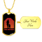 Dog Mother Running Necklace Stainless Steel or 18k Gold Dog Tag 24" Chain-Express Your Love Gifts