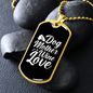 Dog Mother Wine Love Necklace Stainless Steel or 18k Gold Dog Tag 24" Chain-Express Your Love Gifts