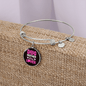 Dog Mother Wine Lover Pink Bracelet Stainless Steel or 18k Gold Circle Bangle-Express Your Love Gifts
