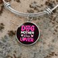 Dog Mother Wine Lover Pink Bracelet Stainless Steel or 18k Gold Circle Bangle-Express Your Love Gifts