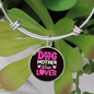 Dog Mother Wine Lover Pink Bracelet Stainless Steel or 18k Gold Circle Bangle-Express Your Love Gifts