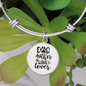 Dog Mother Wine Lover Plain Bracelet Stainless Steel or 18k Gold Circle Bangle-Express Your Love Gifts