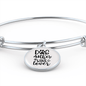 Dog Mother Wine Lover Plain Bracelet Stainless Steel or 18k Gold Circle Bangle-Express Your Love Gifts