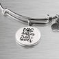 Dog Mother Wine Lover Plain Bracelet Stainless Steel or 18k Gold Circle Bangle-Express Your Love Gifts