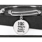Dog Mother Wine Lover Plain Bracelet Stainless Steel or 18k Gold Circle Bangle-Express Your Love Gifts