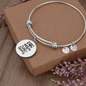 Dog Mother Wine Lover Plain Bracelet Stainless Steel or 18k Gold Circle Bangle-Express Your Love Gifts