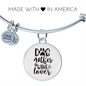 Dog Mother Wine Lover Plain Bracelet Stainless Steel or 18k Gold Circle Bangle-Express Your Love Gifts