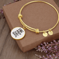 Dog Mother Wine Lover Plain Bracelet Stainless Steel or 18k Gold Circle Bangle-Express Your Love Gifts