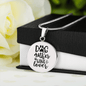 Dog Mother Wine Lover Plain Circle Necklace Stainless Steel or 18k Gold 18-22"-Express Your Love Gifts
