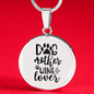 Dog Mother Wine Lover Plain Circle Necklace Stainless Steel or 18k Gold 18-22"-Express Your Love Gifts
