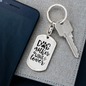 Dog Mother Wine Lover Plain Keychain Stainless Steel or 18k Gold Dog Tag Keyring-Express Your Love Gifts